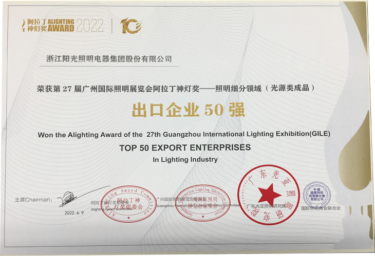 阿拉丁神燈獎出口企業50強